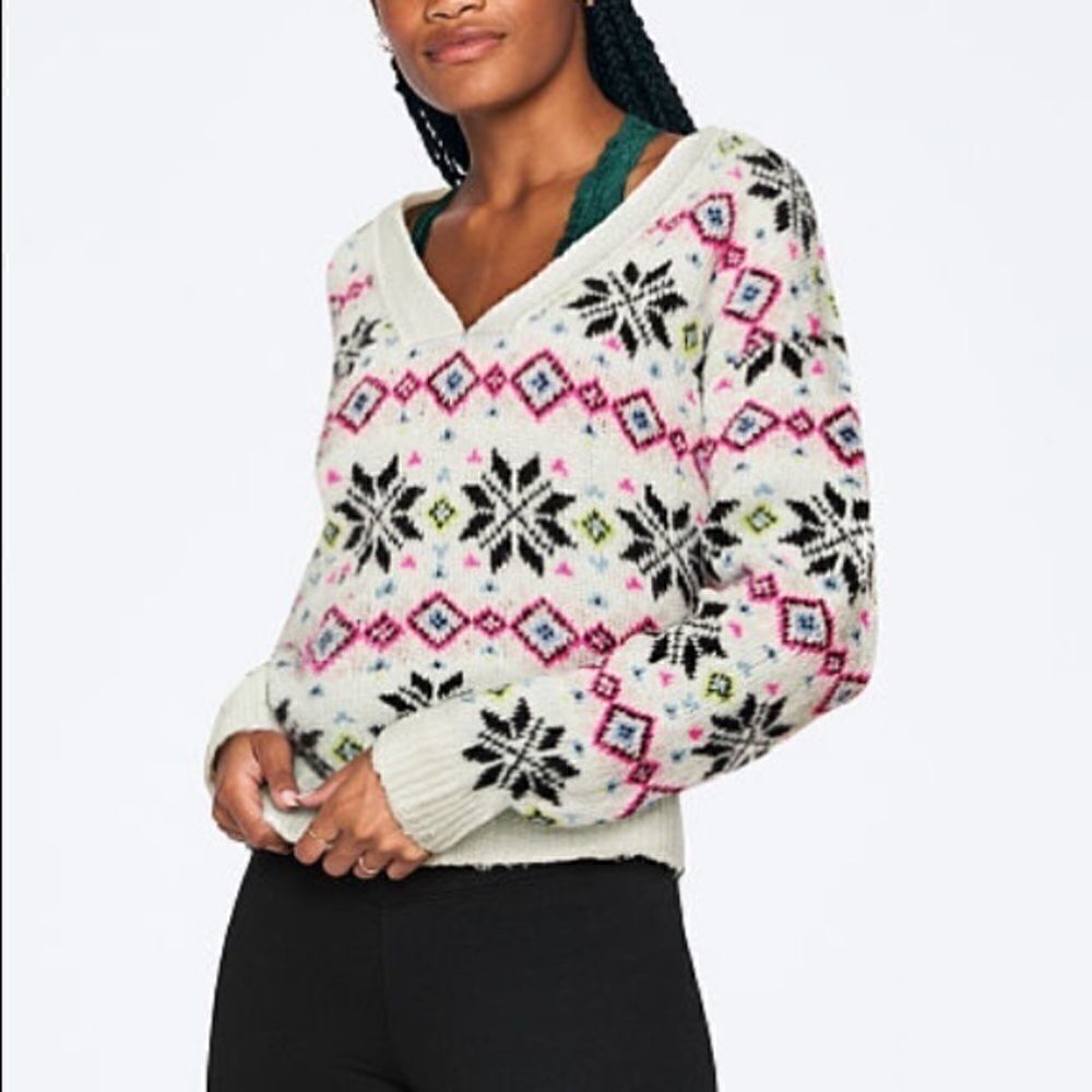 Pink Victoria’s Secret Reversible Holiday Sweater